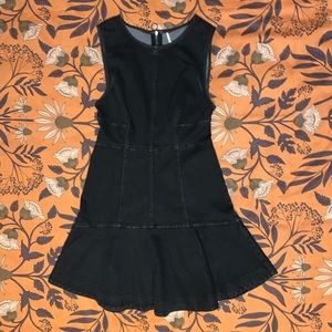 Free People Fit & Flare black denim dress size 4